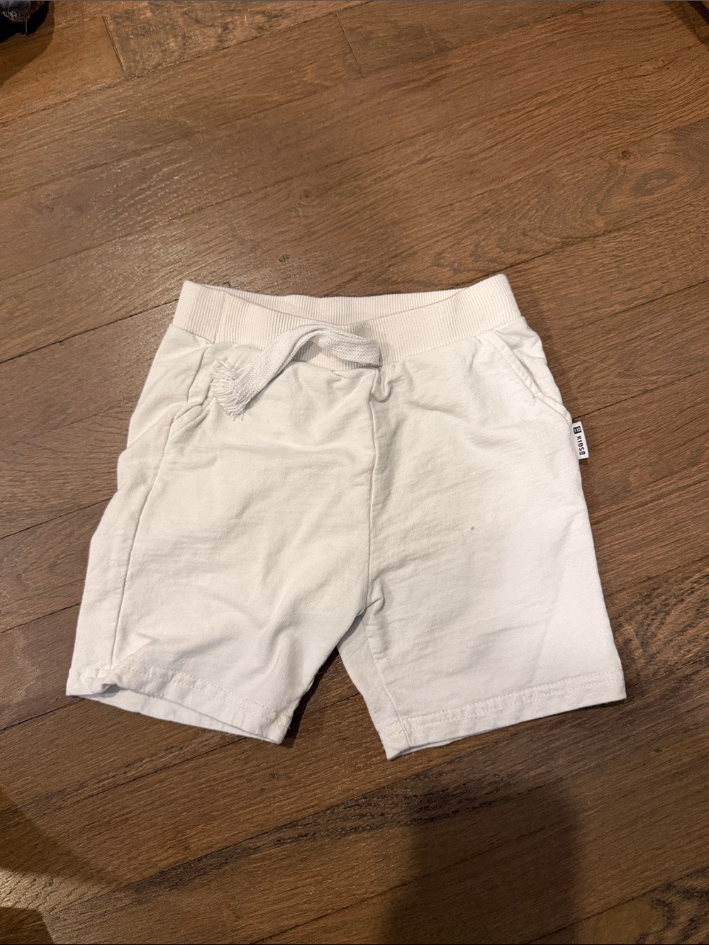 White Cotton Drawstring Shorts